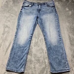 BKE Tyler Mens Straight Leg Jeans 38x30 Light Wash Blue Denim
Mid-Rise 5 Pocket